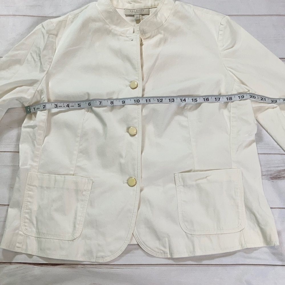 Talbots White Ivory Button Down Jacket - Picture 4 of 7
